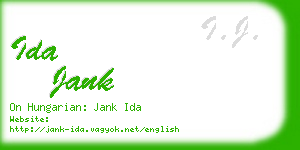 ida jank business card